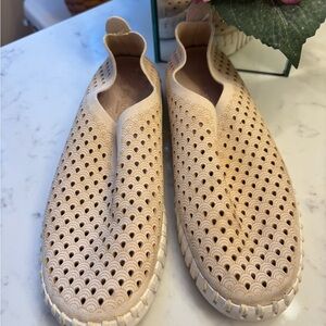 ILSE JACOBSEN Tulip Perforated Slip On Flats Size 38